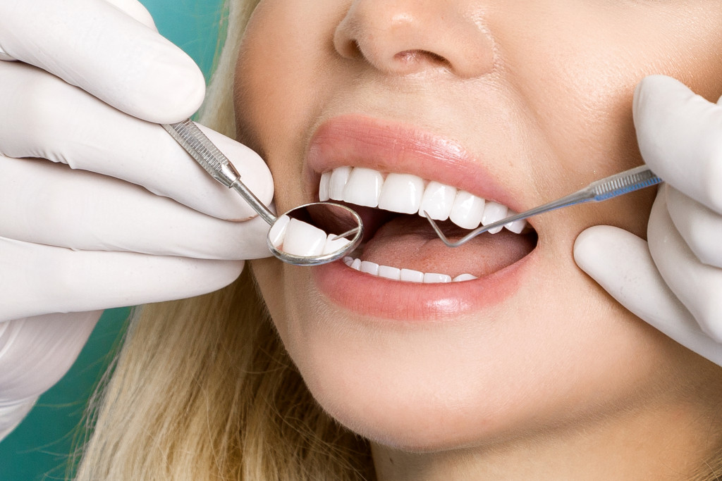 person having a dental checkup