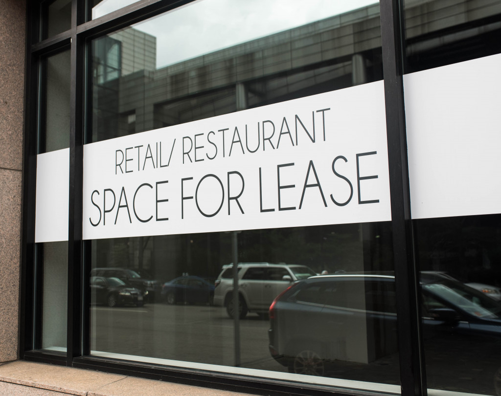 A retail or restaurant space for lease in the city